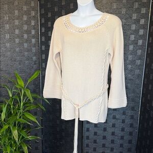 Newport News Beige Knit Sweater